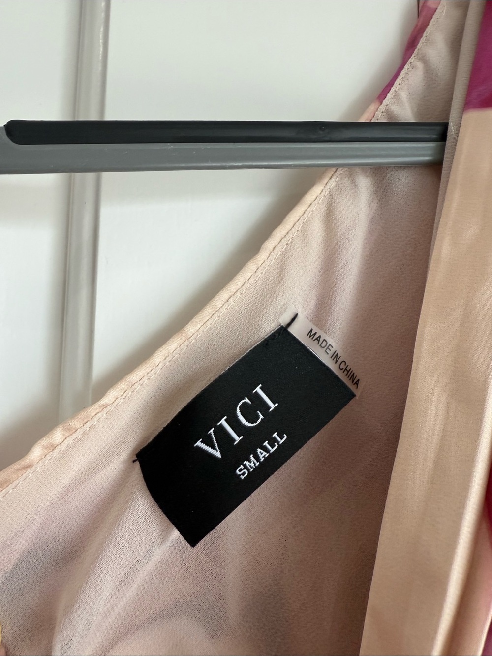 VICI Blush Floral One Shoulder Asymmetrical Pleated Maxi Dress - Picture 4 of 5